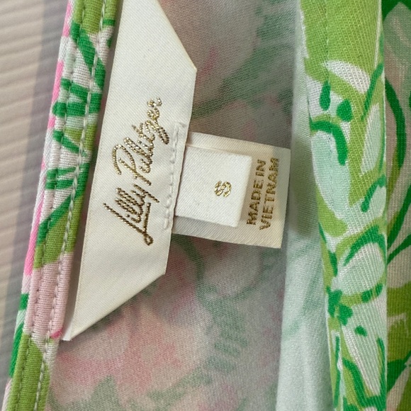 Lilly Pulitzer Green and Pink Paige Skort Romper - Picture 2 of 4